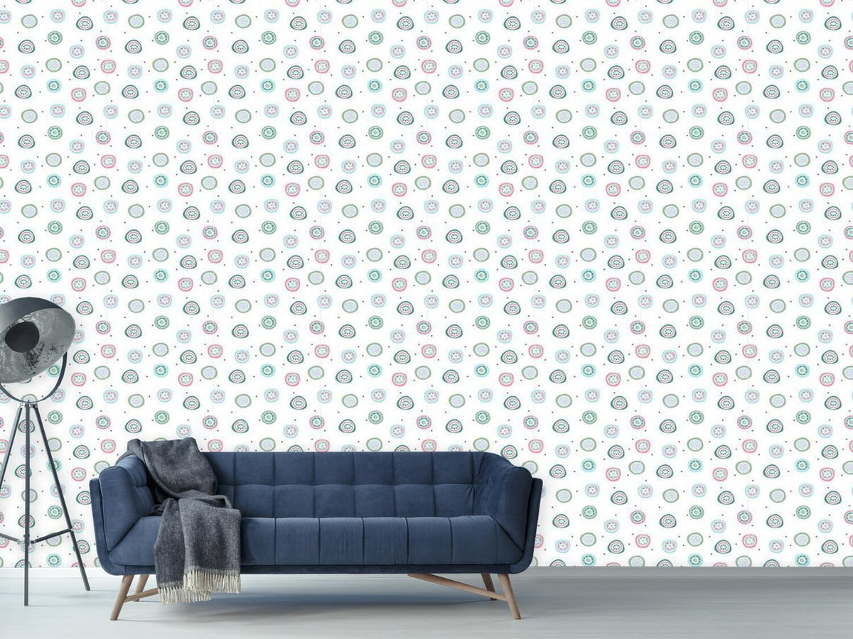 patterned-wallpaper-flowers-and-dots