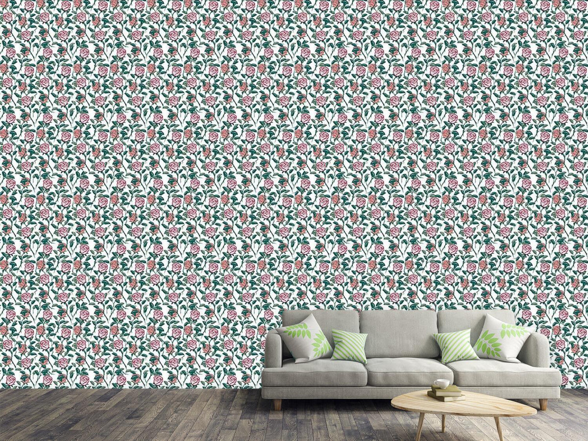 patterned-wallpaper-in-the-english-rose-garden