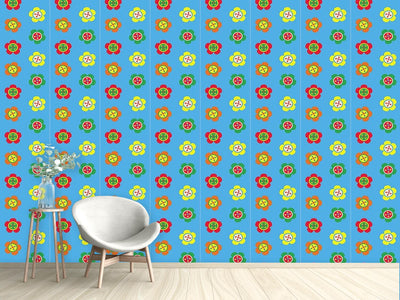 patterned-wallpaper-flower-buttons