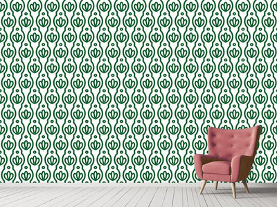 patterned-wallpaper-floral-silhouette-in-spring