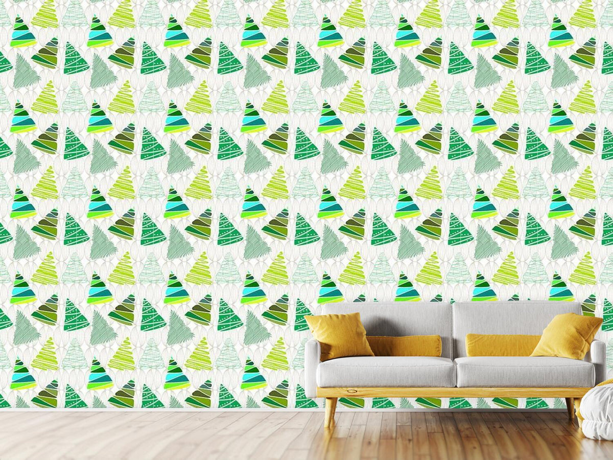 patterned-wallpaper-christmas-tree-variations