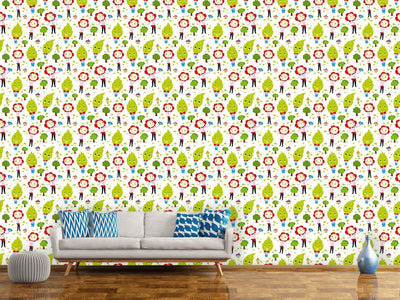 patterned-wallpaper-family-green