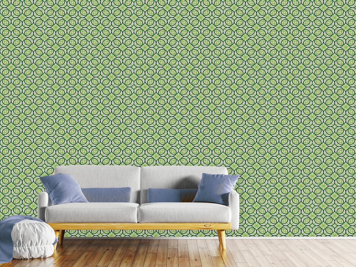 patterned-wallpaper-green-rings