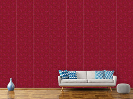 patterned-wallpaper-flora-in-cranberry