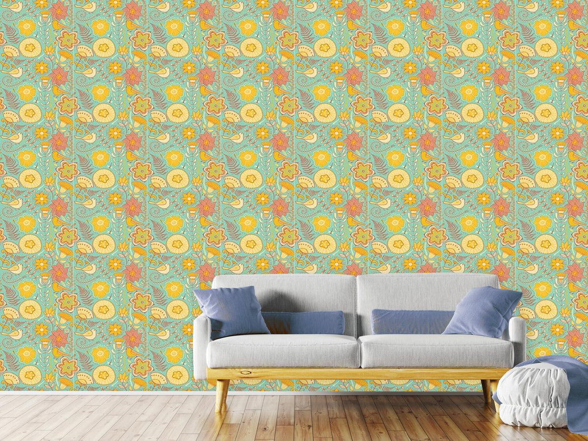 patterned-wallpaper-birds-paradise