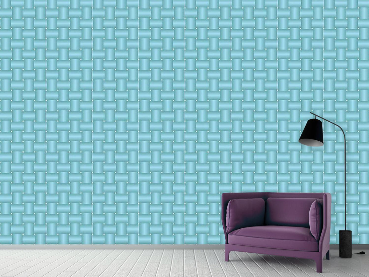 patterned-wallpaper-intertwined-blue