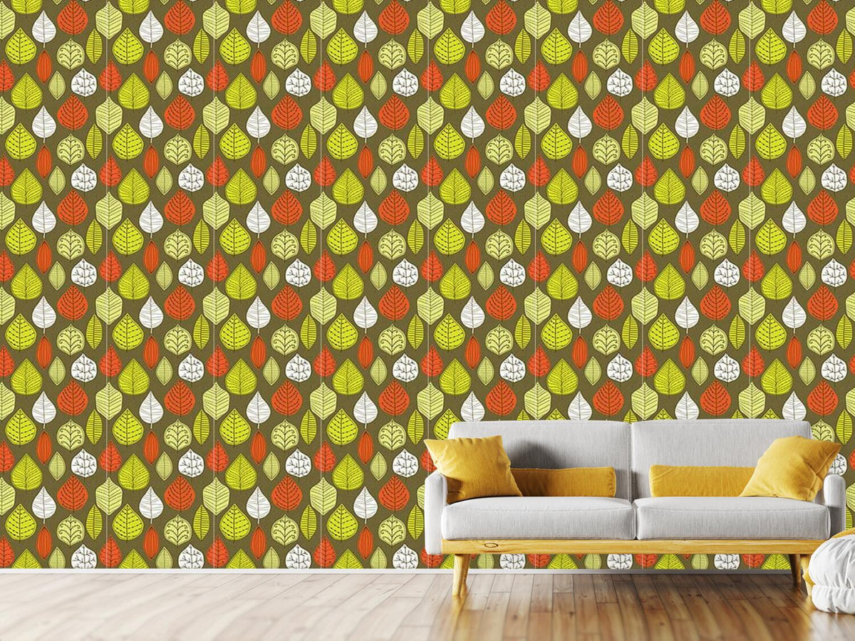 patterned-wallpaper-leaves-in-style