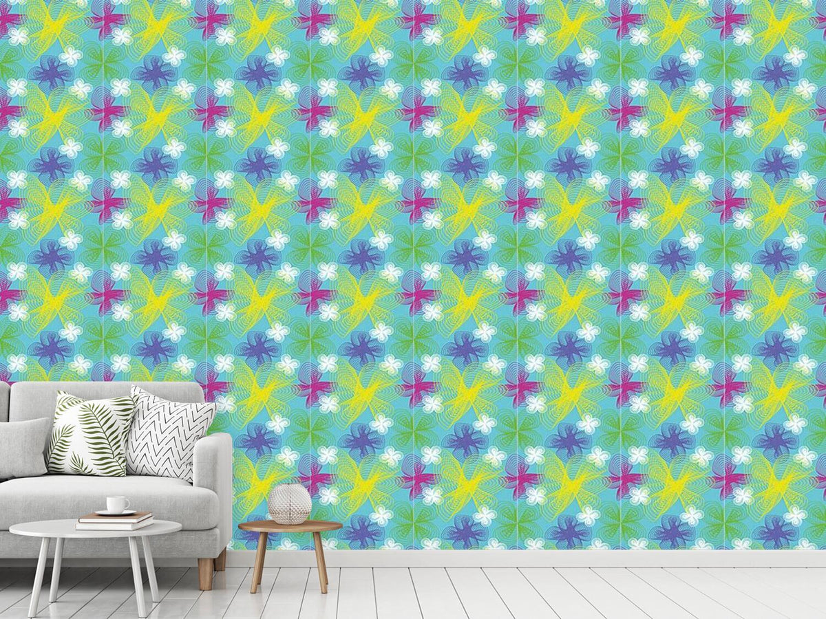 patterned-wallpaper-spiral-flowers