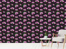 patterned-wallpaper-nostalgic-rose-bouquet