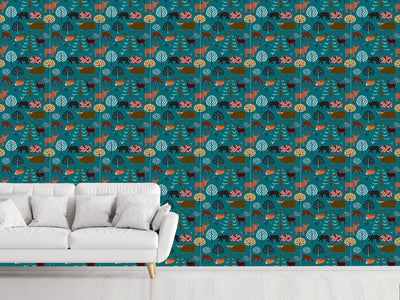 patterned-wallpaper-into-the-forest