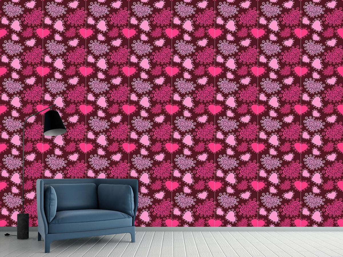 patterned-wallpaper-lady-hearts