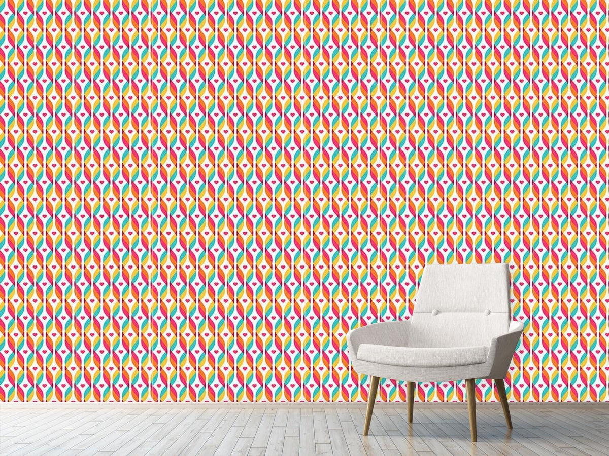 patterned-wallpaper-ribbons-and-hearts