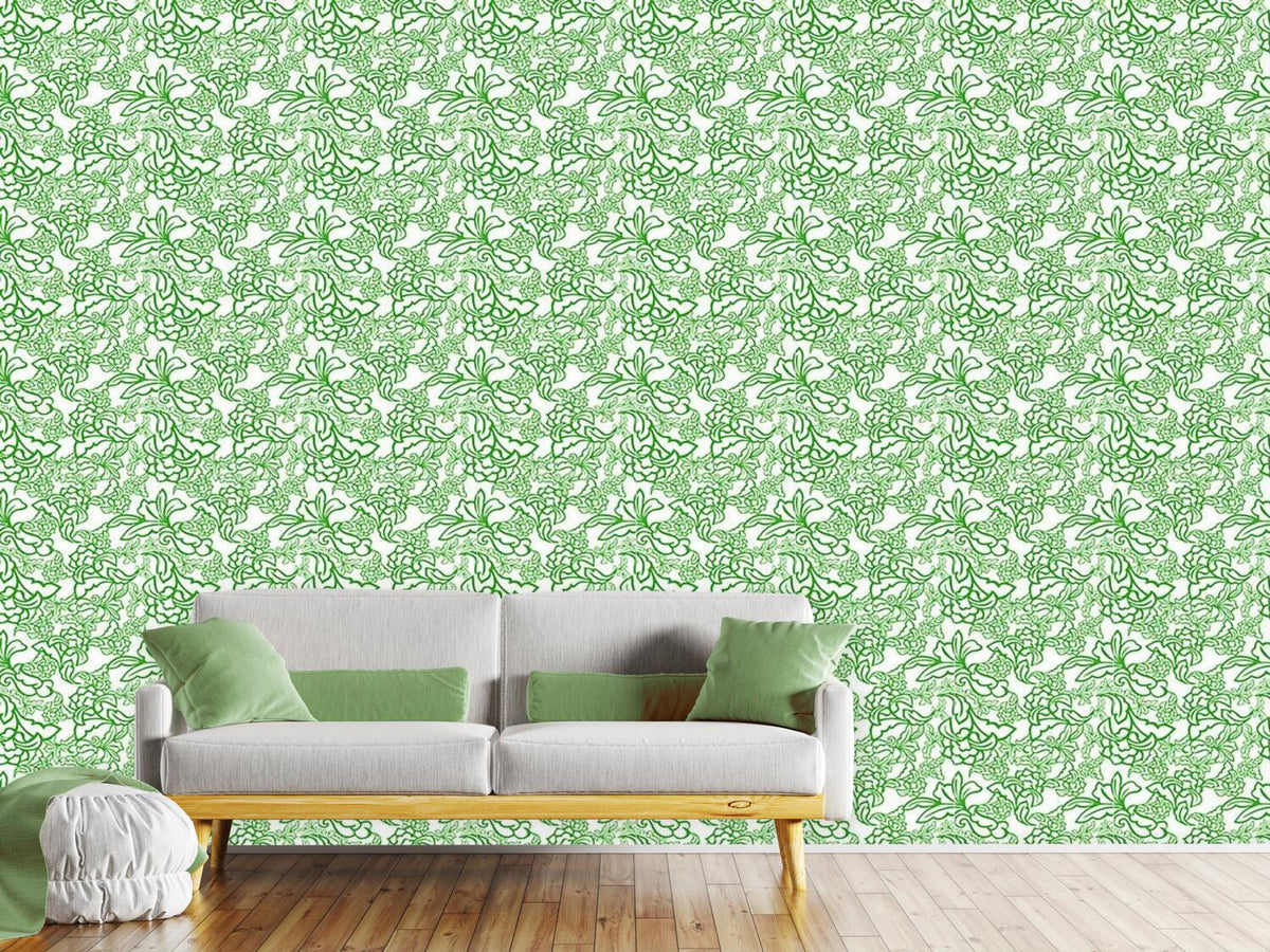 patterned-wallpaper-oriental-tendrillars