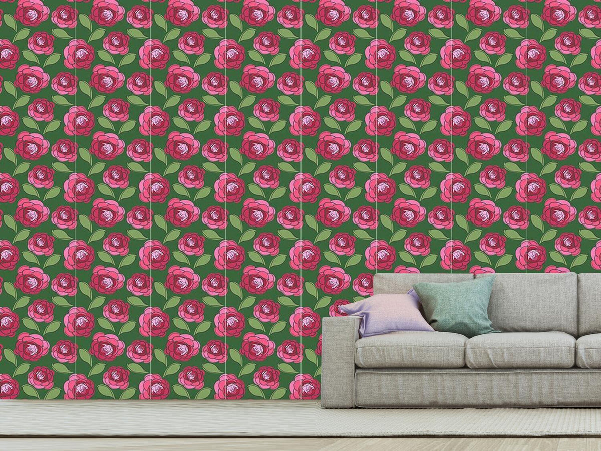 patterned-wallpaper-camellia-blossoms