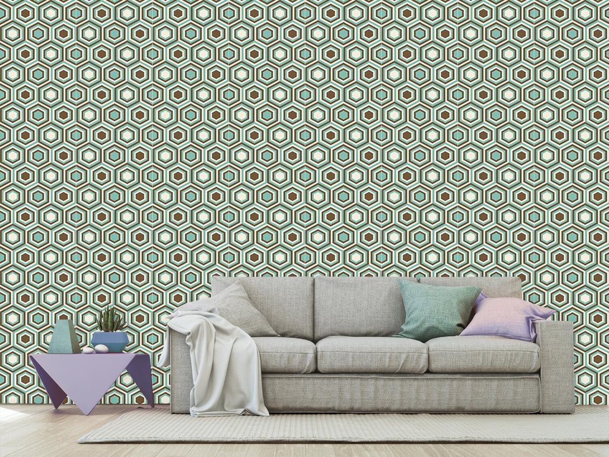 patterned-wallpaper-retro-honeycombs