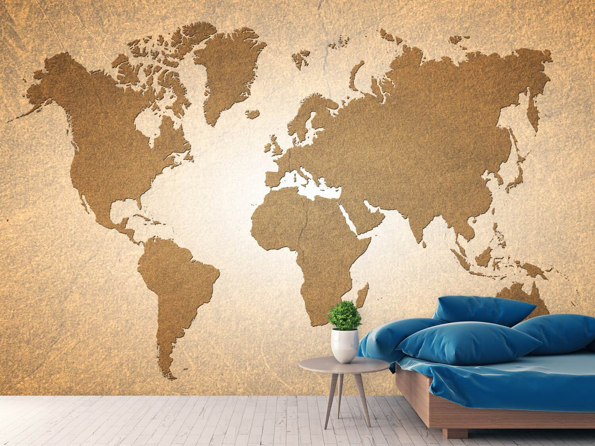 photo-wallpaper-map-of-the-world-in-vintage