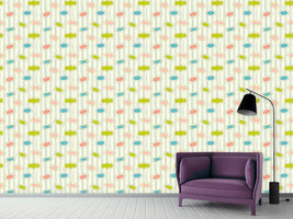 patterned-wallpaper-frames-on-stripes