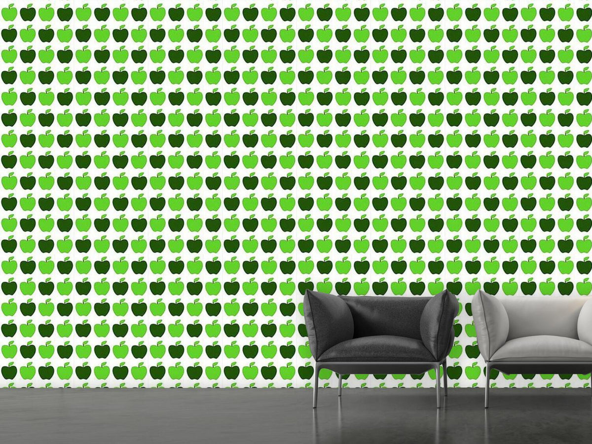 patterned-wallpaper-granny-smiths-apples