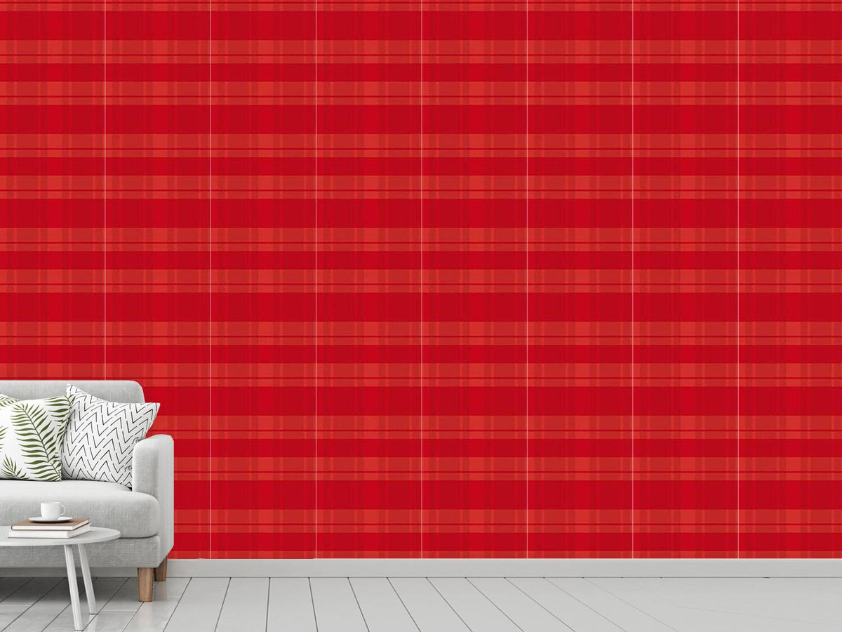 patterned-wallpaper-tartan-red