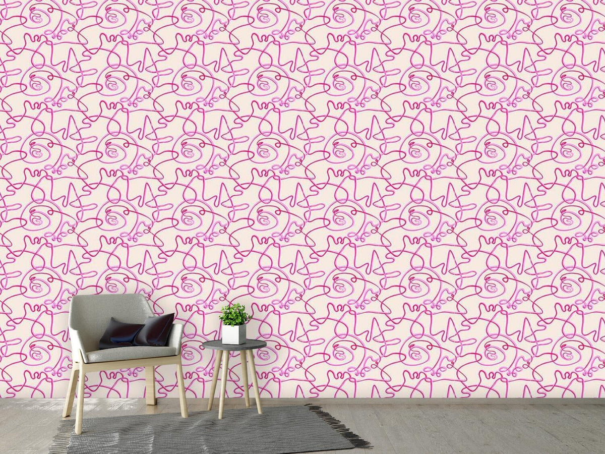 patterned-wallpaper-action-painting-pink