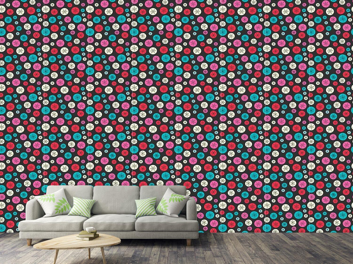 patterned-wallpaper-snowflake-bubbles