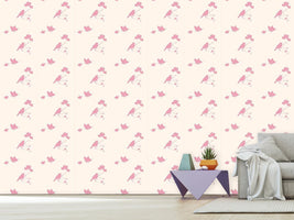 patterned-wallpaper-animals-in-spring-pink