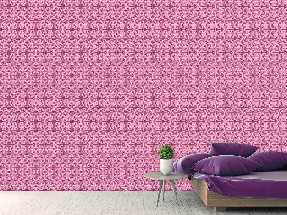 patterned-wallpaper-3d-cubes