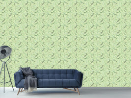 patterned-wallpaper-swirling-leaves-in-the-spring