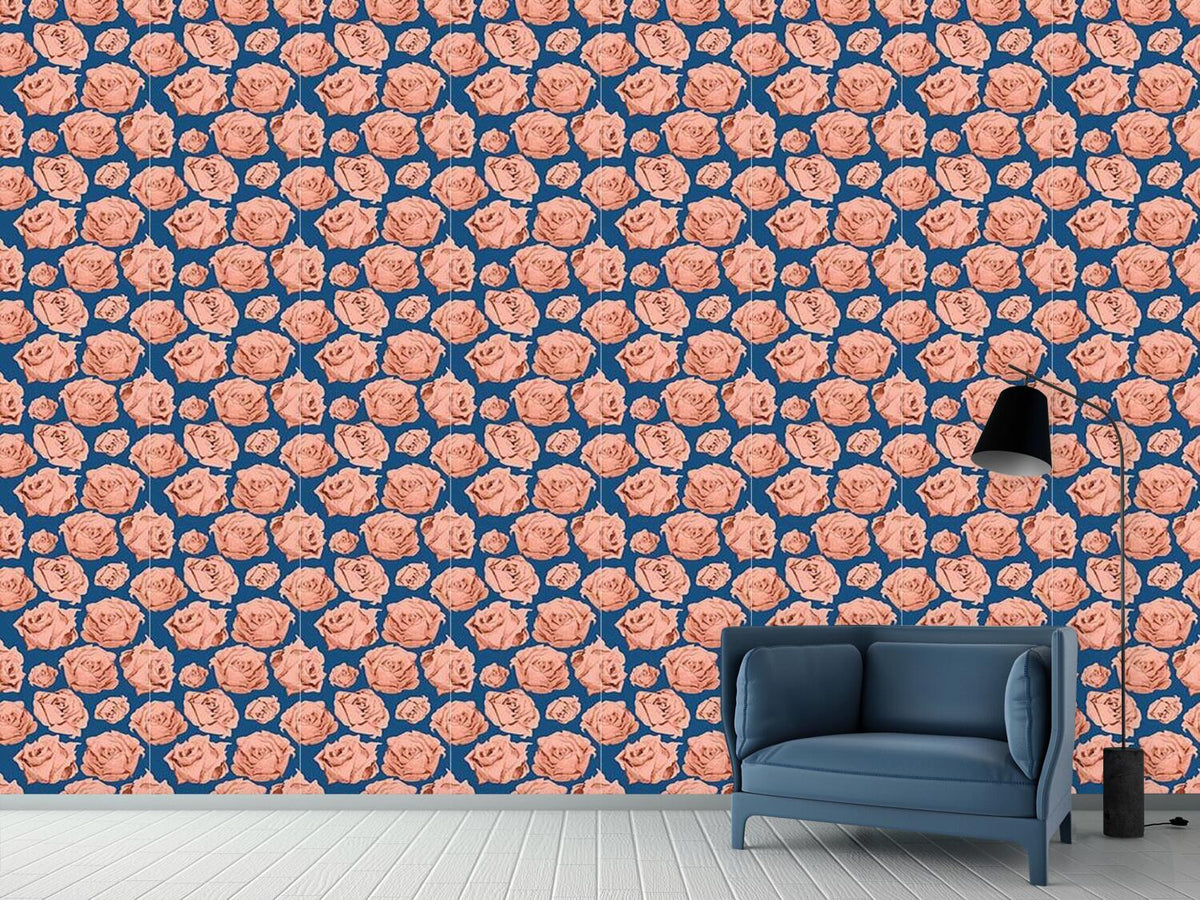 patterned-wallpaper-art-rose-blue