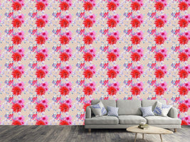 patterned-wallpaper-scattered-flower-on-dots