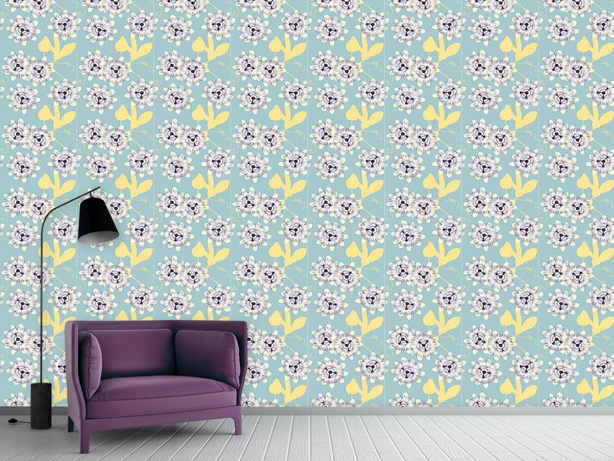 patterned-wallpaper-passion-flowers