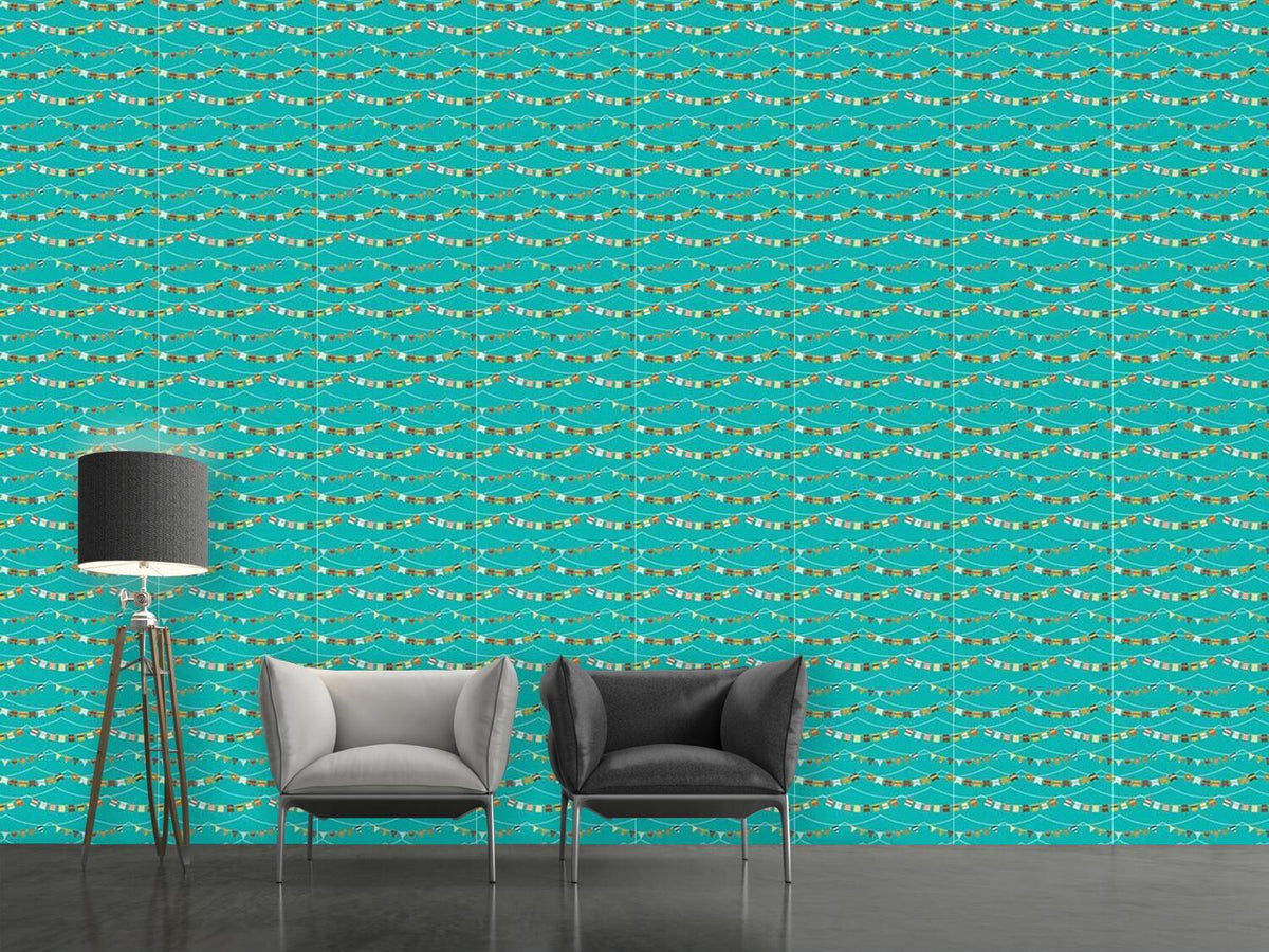 patterned-wallpaper-garlands-and-waves