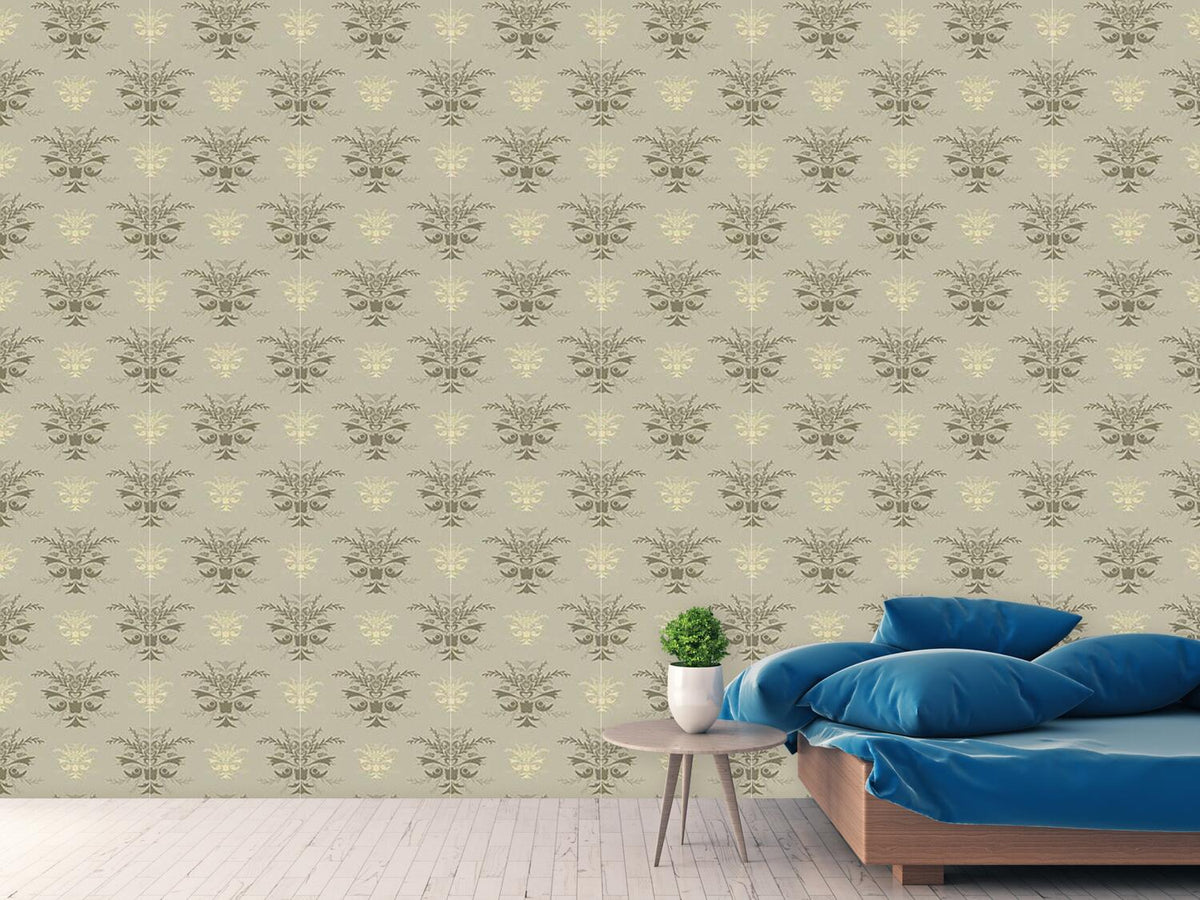 patterned-wallpaper-bouquet-floral