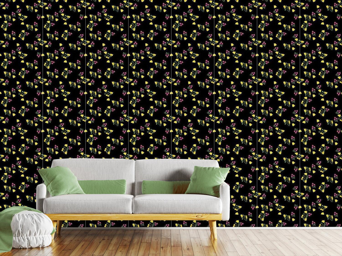 patterned-wallpaper-scattered-flowers-on-black