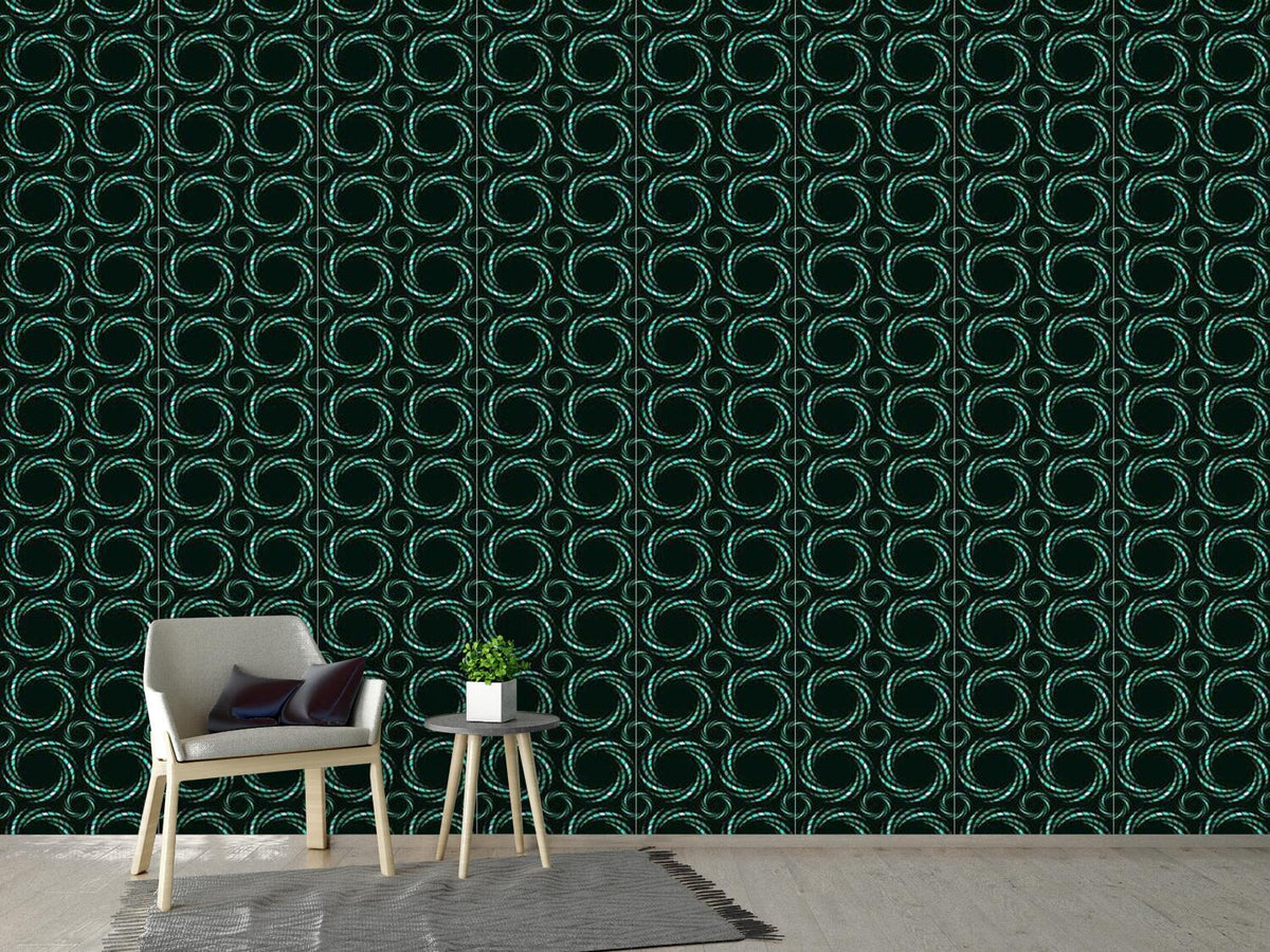 patterned-wallpaper-mosaic-spirals