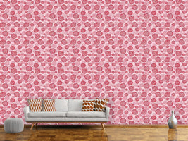 patterned-wallpaper-rose-blooms-red-pink