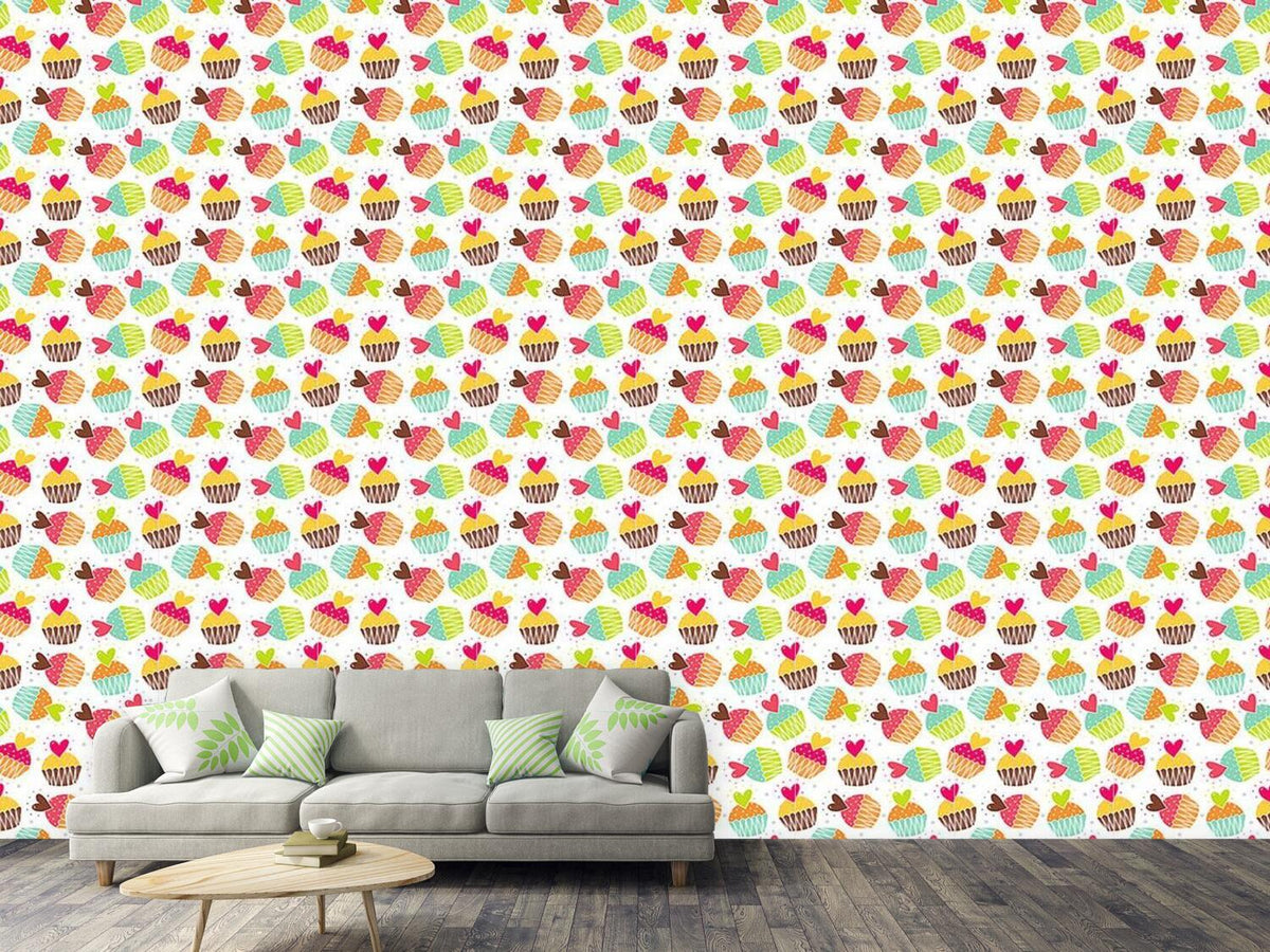 patterned-wallpaper-muffins-with-heart