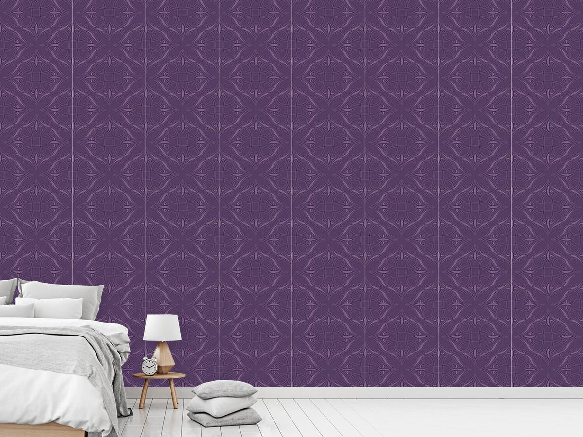 patterned-wallpaper-renaissace-in-purple