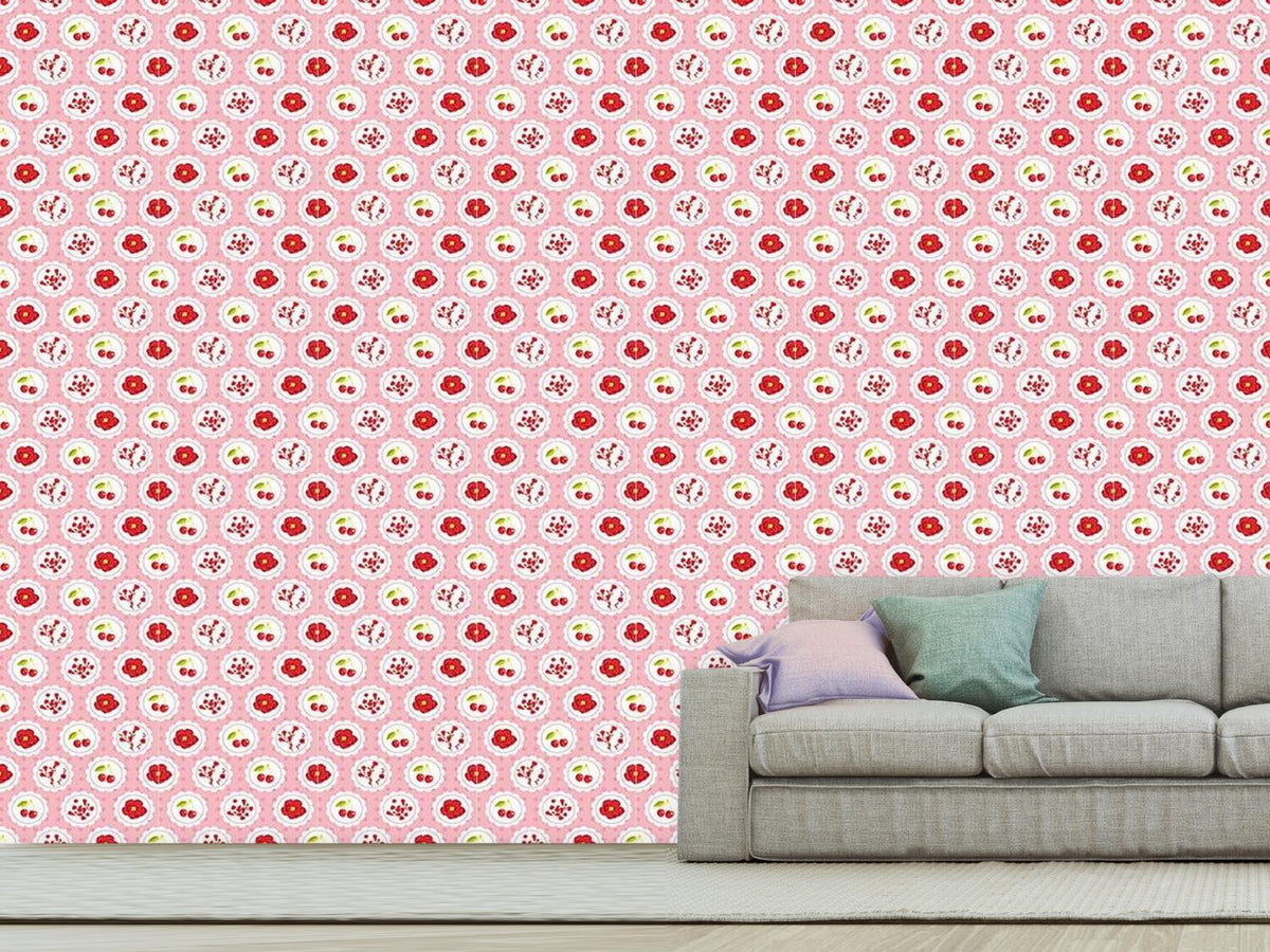 patterned-wallpaper-grannys-cherry-garden-pink