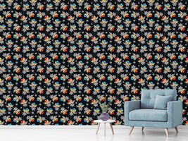 patterned-wallpaper-angels-and-snowflakes