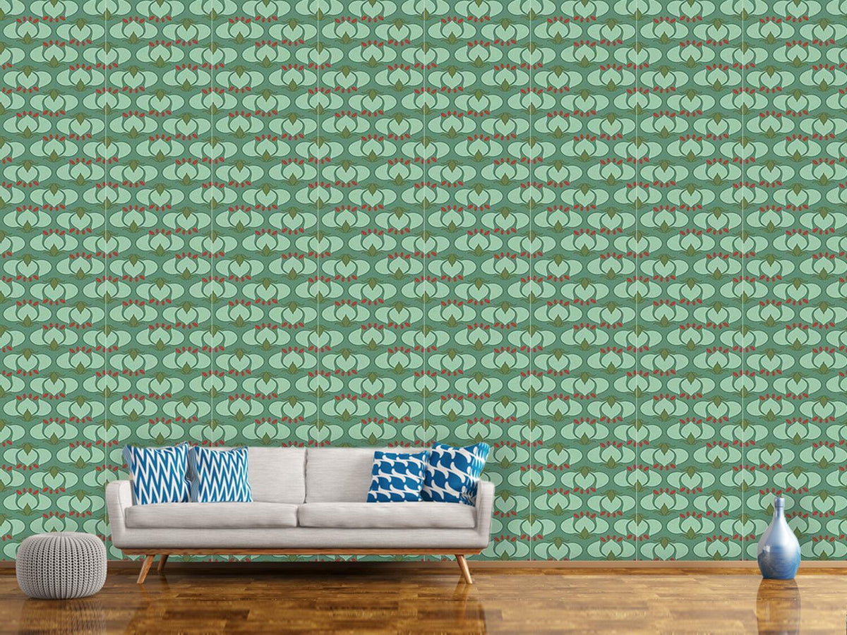 patterned-wallpaper-art-nouveau-tulip