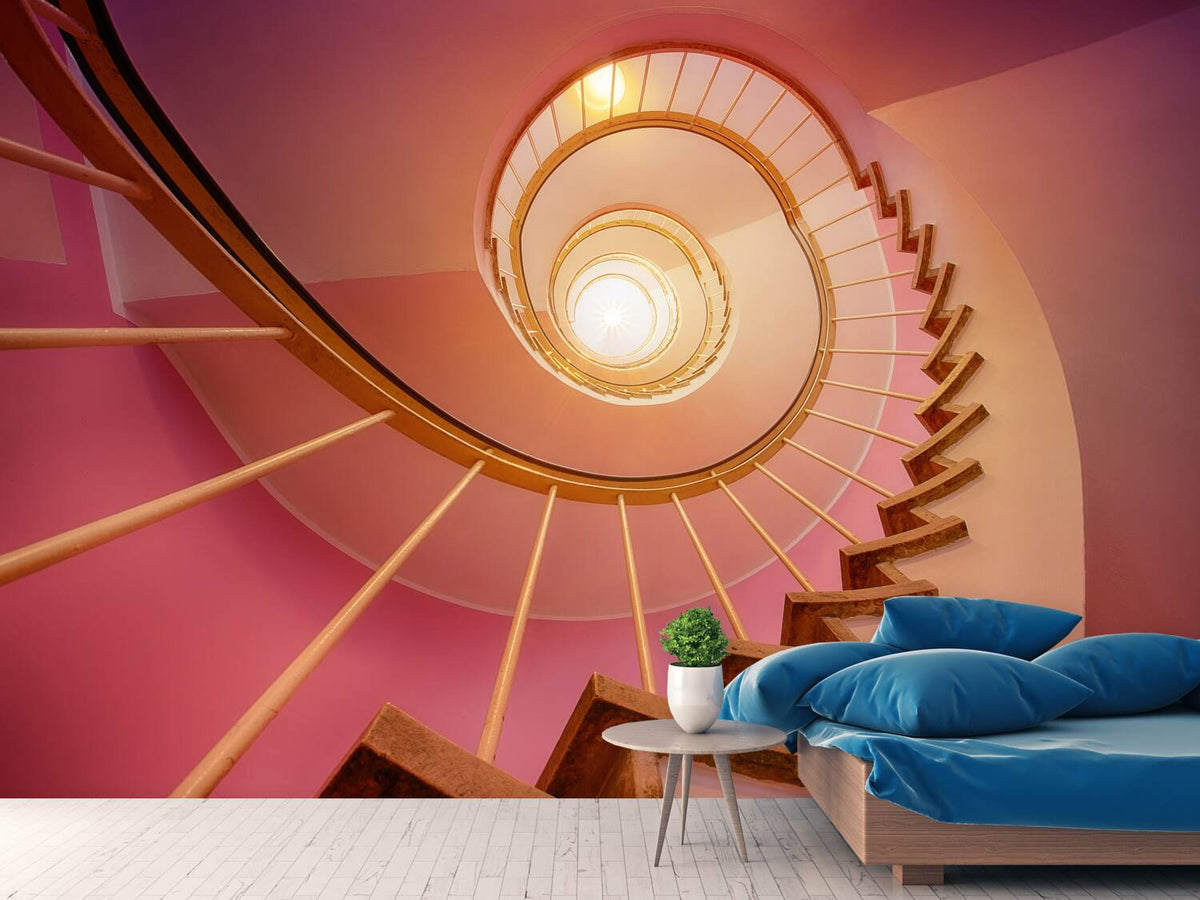 photo-wallpaper-spiral-staircase-in-pink