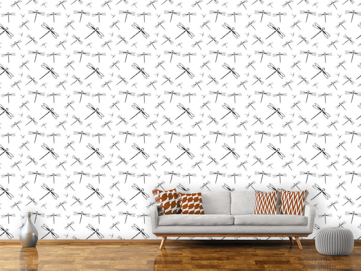 patterned-wallpaper-dragonfly-swarm