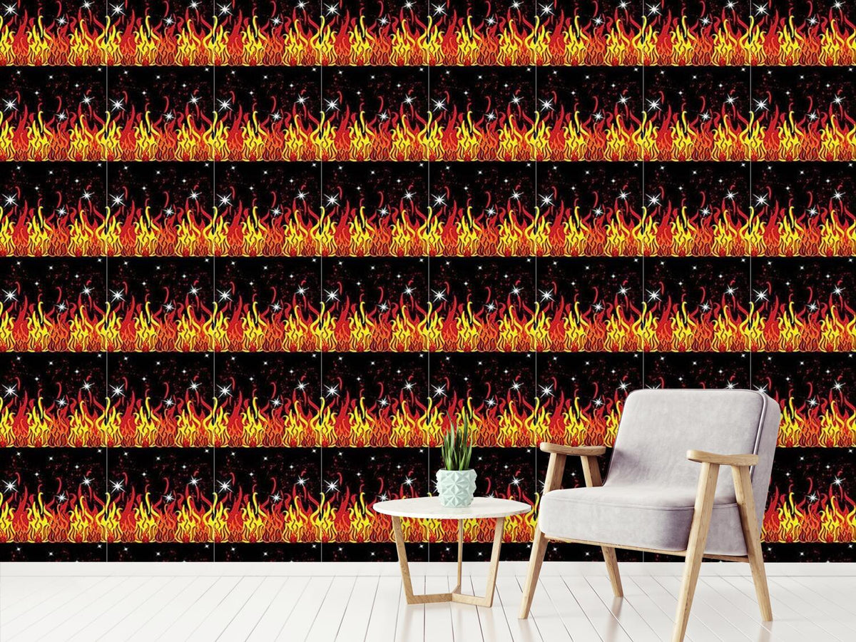 patterned-wallpaper-on-fire