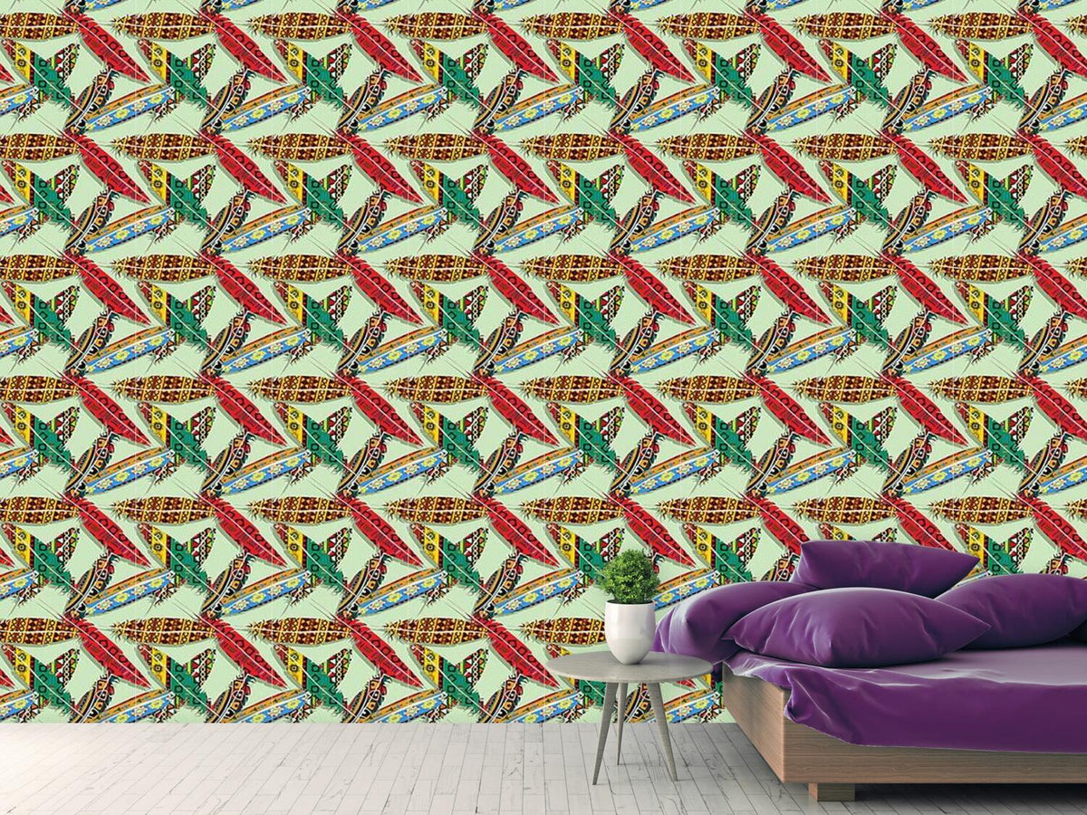 patterned-wallpaper-feathers-in-spring