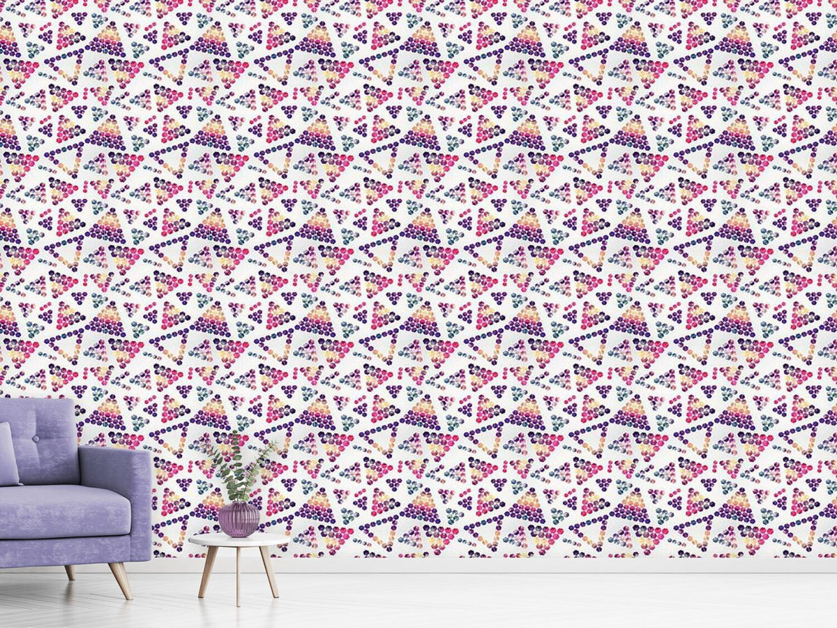 patterned-wallpaper-crystals-in-triangular-shape