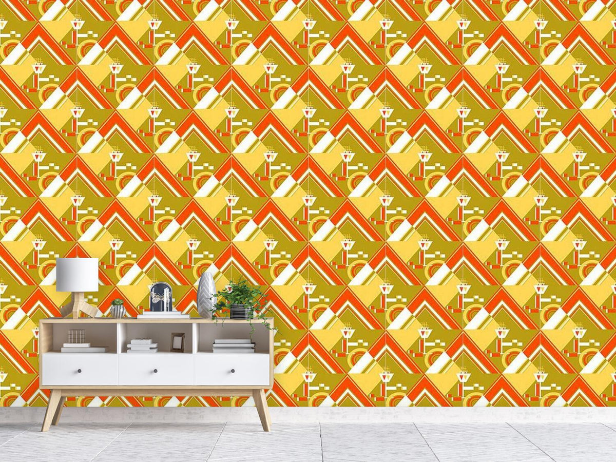 patterned-wallpaper-deco-triangles-gold