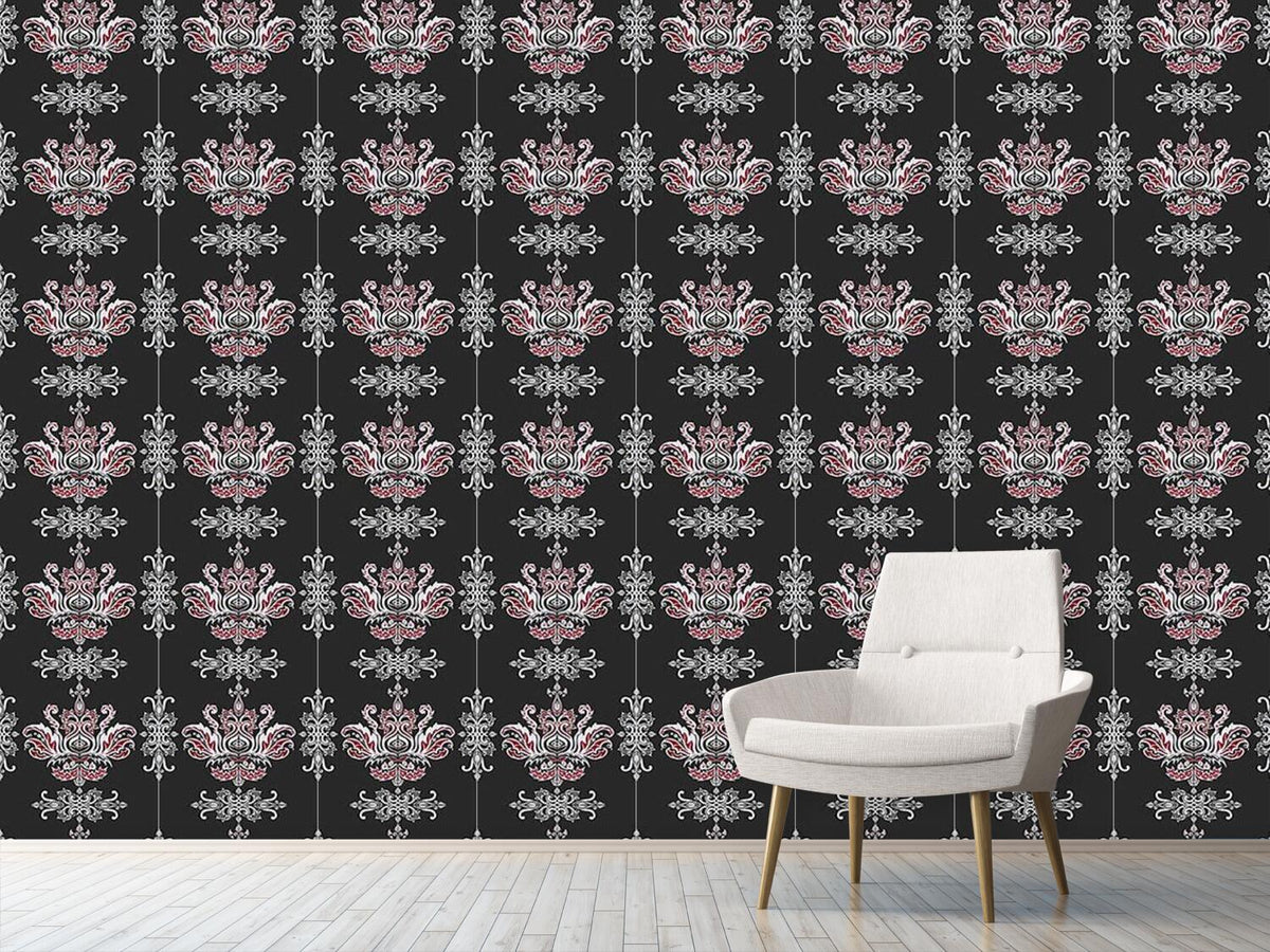 patterned-wallpaper-tribal-damask