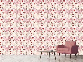 patterned-wallpaper-chicken-with-heart