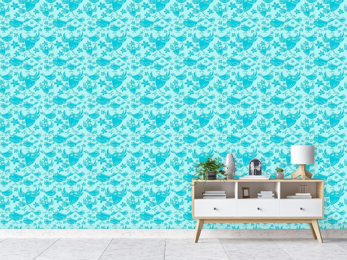 patterned-wallpaper-songbird-sing-turquoise